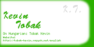 kevin tobak business card